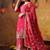 Hot pink chiffon embroidered sharara set