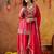 Hot pink chinon embroidered sharara set