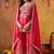 Hot pink chinon embroidered sharara set