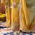 Yellow crepe embroidered sharara set