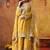 Yellow crepe embroidered sharara set