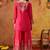 Hot pink chinon embroidered sharara set