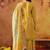 Yellow crepe embroidered sharara set