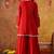 Reddish maroon chinon embroidered sharara set