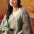 Mint green crepe embroidered sharara set