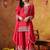 Hot pink chinon embroidered sharara set