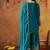 Dark blueish green chinon embroidered sharara set