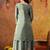 Mint green crepe embroidered sharara set