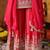 Hot pink chinon embroidered sharara set