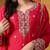 Hot pink chinon embroidered sharara set