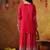 Hot pink chinon embroidered sharara set