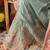 Light blue tissue crepe embroidered sharara set