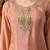 Peach tissue crepe embroidered sharara set
