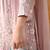Light pink chinon embroidered sharara set