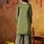 Green tissue crepe embroidered gharara set