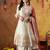 Golden cream tissue crepe embroidered sharara set