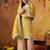 Yellow crepe embroidered sharara set