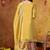 Yellow crepe embroidered sharara set