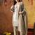 Golden tissue silk embroidered kurta set
