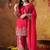 Hot pink chinon embroidered kurta set