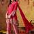 Hot pink chinon embroidered kurta set