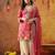 Pink tissue silk embroidered kurta set