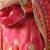 Pink tissue silk embroidered kurta set