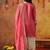 Pink tissue silk embroidered kurta set