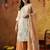 Golden organza plain sharara set