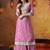Lilac purple organza plain sharara set