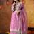 Lilac purple organza plain sharara set