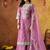 Lilac purple organza plain sharara set