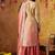 Golden yellow silk plain sharara set