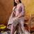 Lilac purple organza plain kurta set