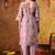Lilac purple organza plain kurta set