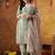 Pistachio green organza plain kurta set