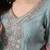 Sky blue organza embroidered sharara set