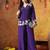 Purple crepe plain indo western