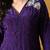 Purple crepe plain indo western