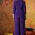 Purple crepe plain indo western