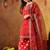 Red organza embroidered kurta set