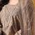 Wood brown cotton embroidered sharara set