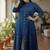 Women’s rayon staple gold print front slit a-line kurta