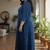 Women’s rayon staple gold print front slit a-line kurta