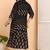 Women's rayon floral printed anarkali kurta (black)