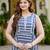 Women rayon geometric printed straight kurta