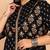 Women's rayon floral printed anarkali kurta (black)