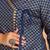 Women’s rayon plus size angrakha kurti v-neck, 3/4 sleeves (blue)