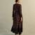Black printed cotton anarkali set