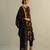 Black printed cotton kurta set